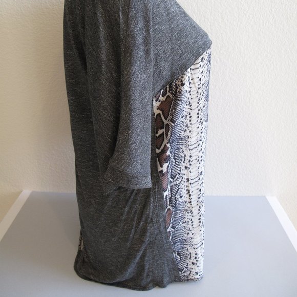 DOLAN T-SHIRT Animal Print Grey Tee - Picture 5 of 10